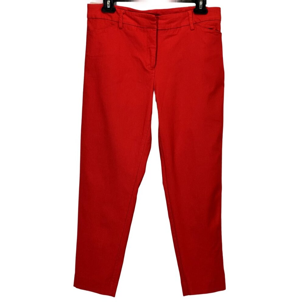 Women Cherry Red Capris Size:10